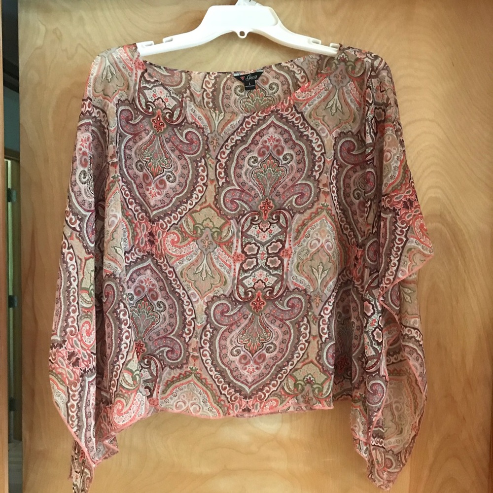 Guess sheer shirt